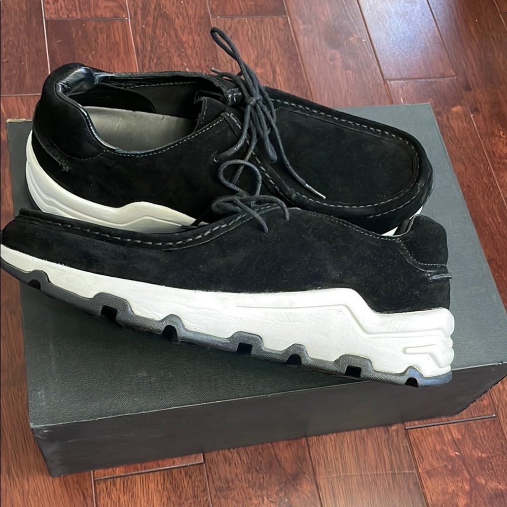 NIB Opening Ceremony Dracco Black Suede Leather Loafer Sneakers 10